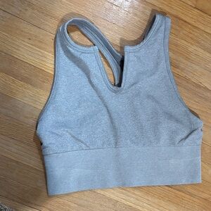 PINK Victoria's Secret Sport Gray Seamless Crop Top- Large
